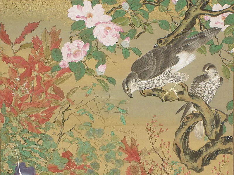 1831-Kawanabe Kyōsai - Fiori e uccelli